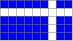 Blue image with white crossed lines