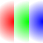 An image of three radially-blended semicircles that do overlap