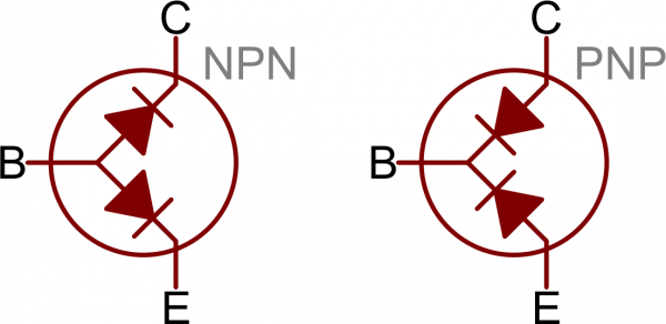 Transistors as two diodes